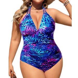 Aqua Eve Plus Size Swimsuits One Piece Bathing Suit for Women Tummy Control Sexy